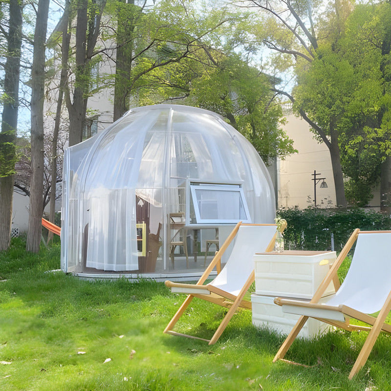 PC Clear Dome House Buiten bubbel tenten met aluminium raam en LED-licht