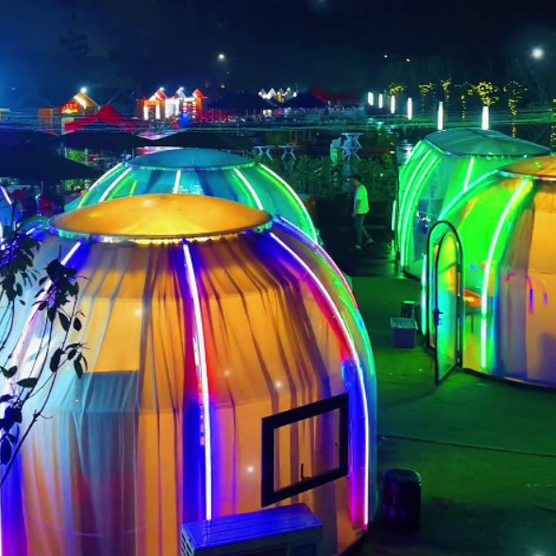 Transparante, heldere, ronde igloo bubbel tent voor buitenkamperen en evenementen