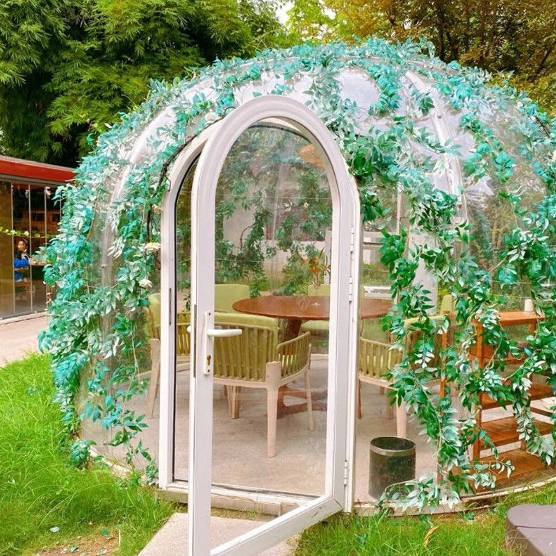 6m geodetisch PC Dome Huis Met 3,3m Hoogte PC Aluminium UV-weerstand ≥99,9%