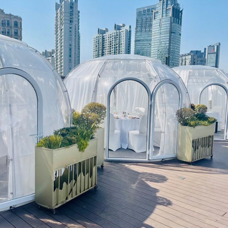 Outdoor Trade Show Tent Hotel Garden Party Luxe Glamping PC Winter Geodetische Dome Tent