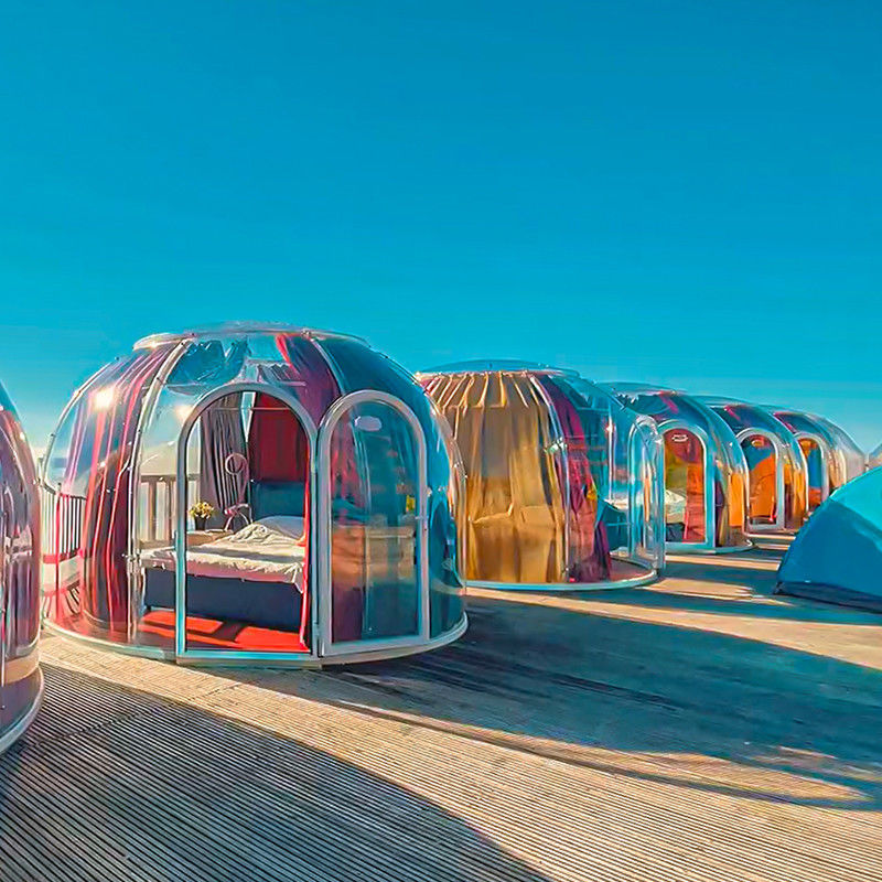 Outdoor Trade Show Tent Hotel Garden Party Luxe Glamping PC Winter Geodetische Dome Tent